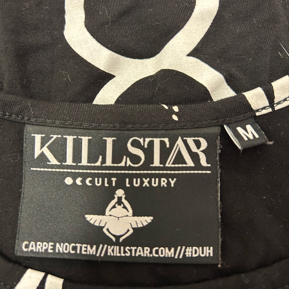 Killstar black & white sleeveless dress, Medium - Picture 4 of 5